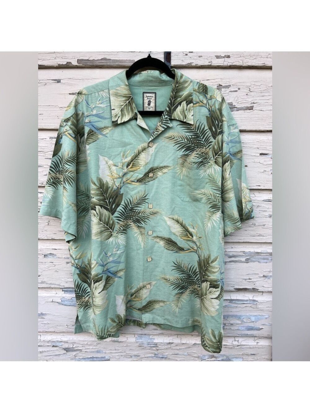Jamaica Jazz 100% Silk Hawaiian Hawaii Tropical Vacation Button-down Shirt XXL